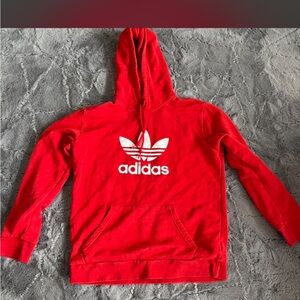 adidas Red Pullover with Trefoil Tag